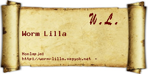 Worm Lilla névjegykártya